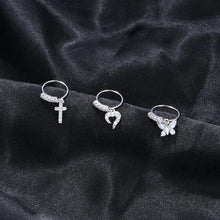 Chirurgenstahl Nasenpiercing Set 20G CZ-Stein 3 Stück Fake