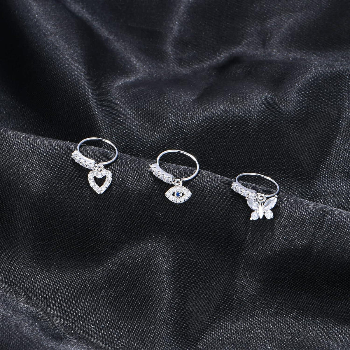 Mayhoop 20G Nasenpiercing Fake Chirurgenstahl CZ-Stein 10mm