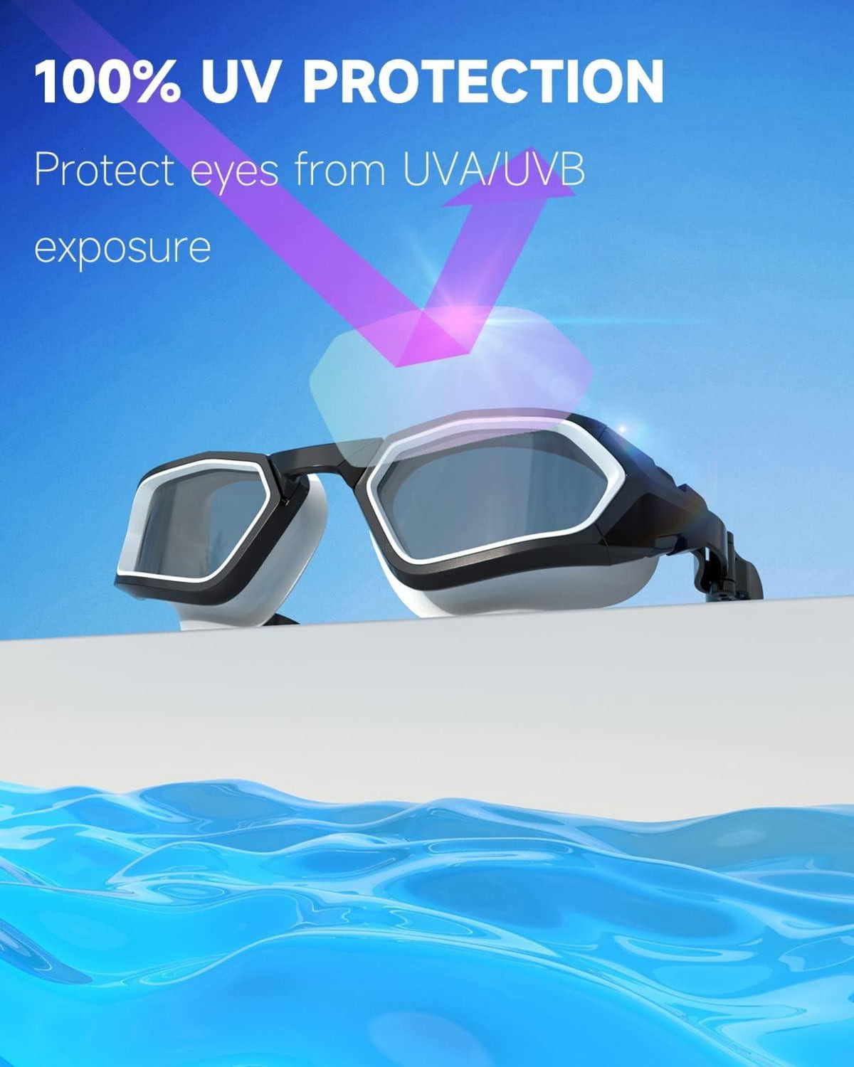 Findway Schwimmbrille Erwachsene Polarisiert UV-Schutz Anti-Beschlag Einstellbar