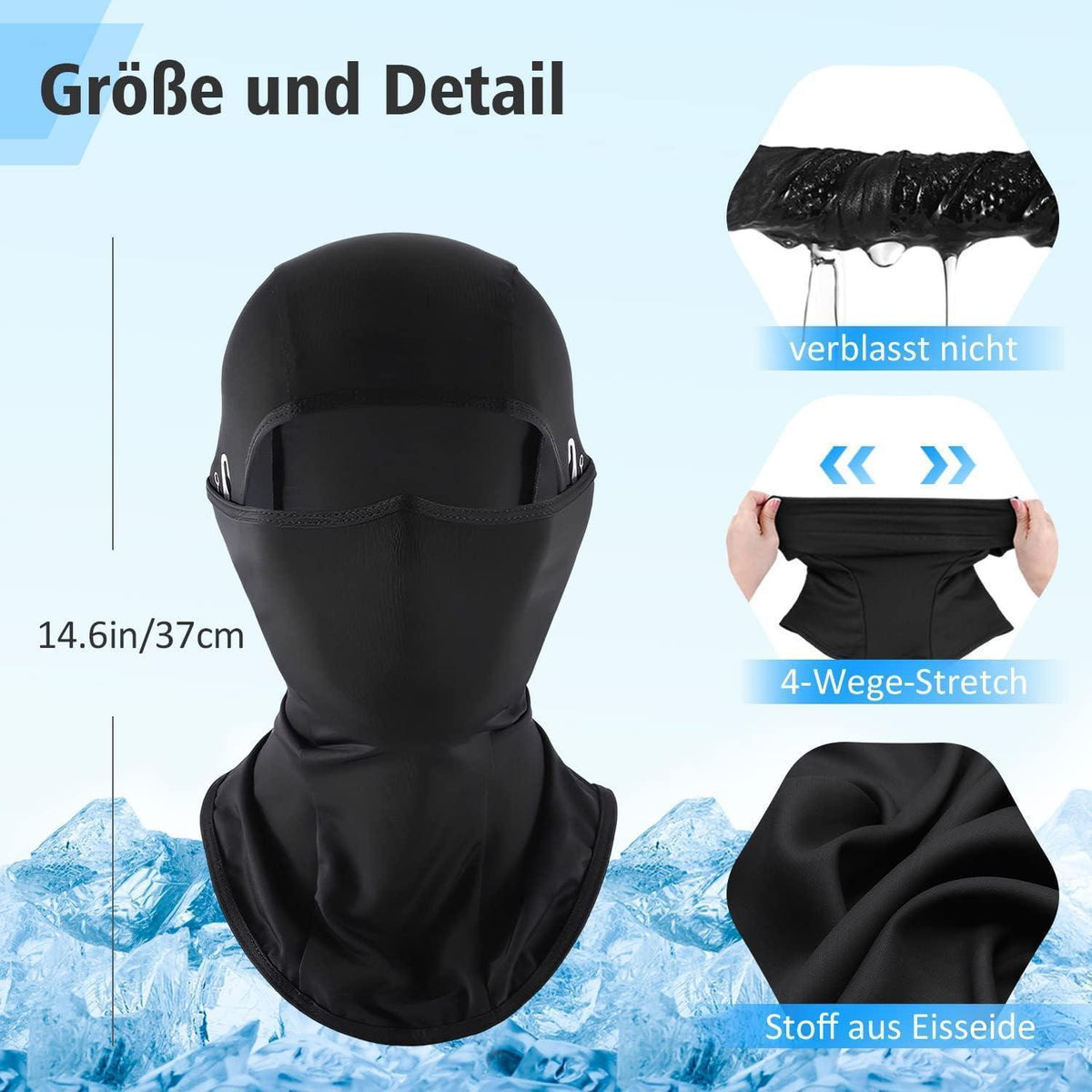 Sommer Sturmhaube Kühlung UV-Schutz | Atmungsaktiv & Vielseitig