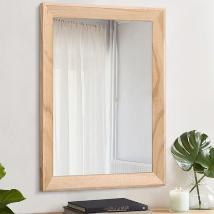 Rustikaler Wandspiegel Holzrahmen 65x45 cm – Bauernhaus Stil
