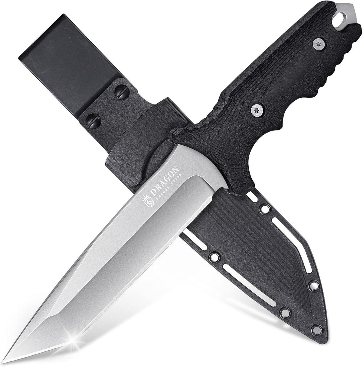 Outdoor Bushcraft Survival Messer Tanto Klinge 440C Stahl Scheide