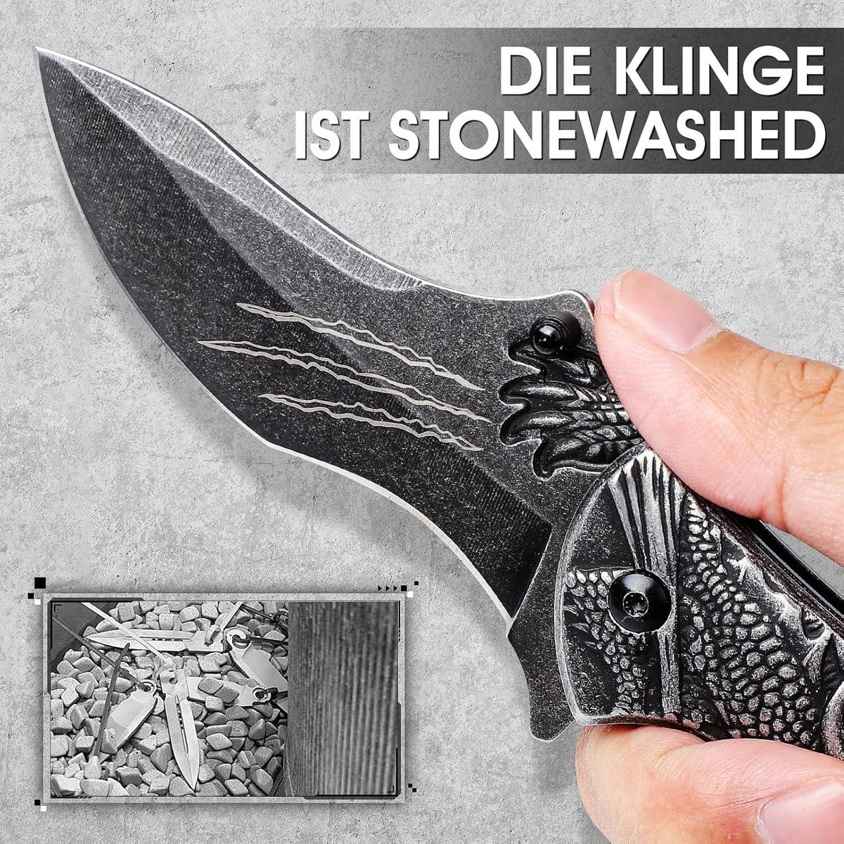 Dragon Creek Klappmesser D2 Stahl Taschenmesser Outdoor
