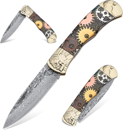 Dragon Creek VG-10 Damastmesser Outdoor Camping 60HRC Survival Jagd