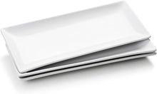 Servierplatten Set Porzellan Rechteckig Weiß 36x15cm