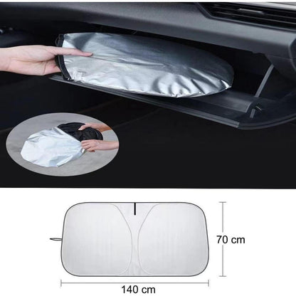 Auto Sonnenschutz Frontscheibe – Reflektierend & Faltbar 140x70cm