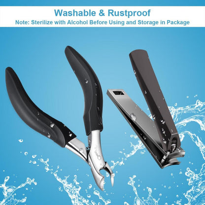 Hochwertige Nagelschere für dicke Nägel, Profi Edelstahl, ergonomischer Griff