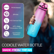 CodiCile Wasserflasche 1L Tritan Sport Trinkflasche mit