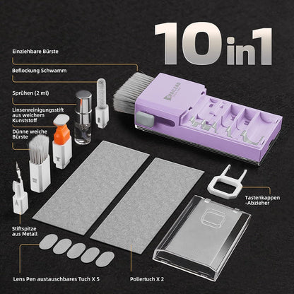 Screen Cleaner Kit für Tastatur, Handy, Laptop, Tablet - Hellviolett - mit