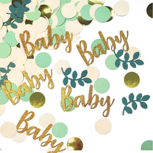Babyparty Deko Konfetti Grün Gold 100 Stück Baby Shower Party Dusche