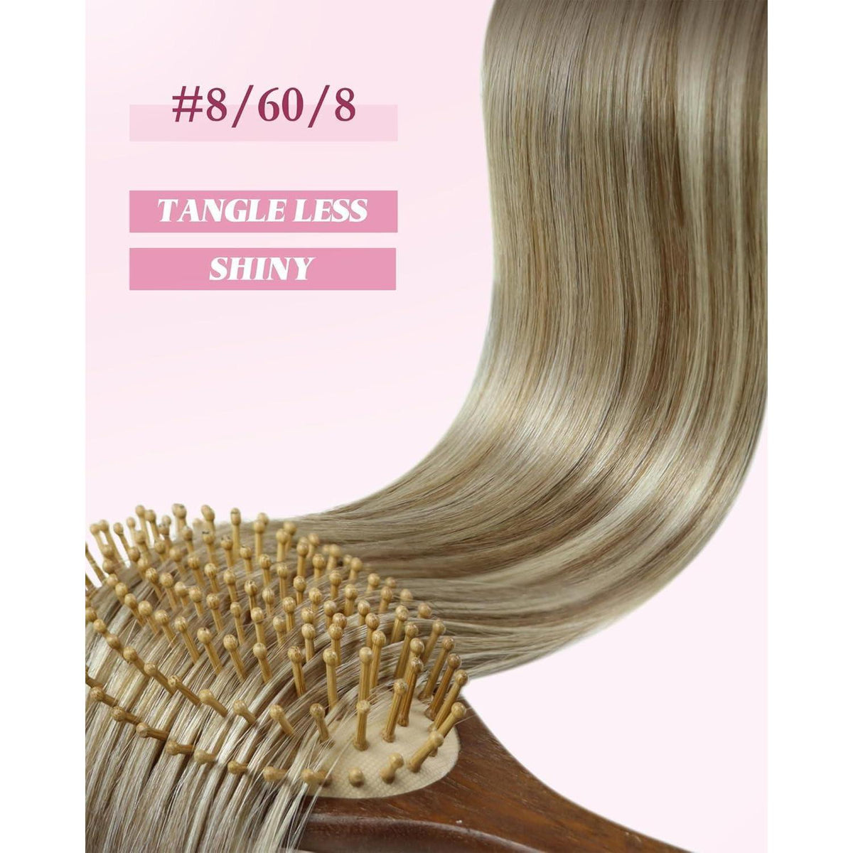 Echthaar Microring Extensions Ombre Braun Blond 50cm