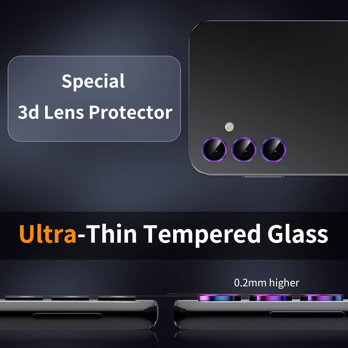 WSKEN Kamera Glas Samsung Galaxy A14 A34 9H Aluminium Kratzfest Schutzfolie
