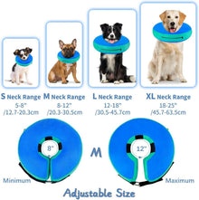 Aufblasbare Halskrause Hund & Katze Leckschutz Blau M