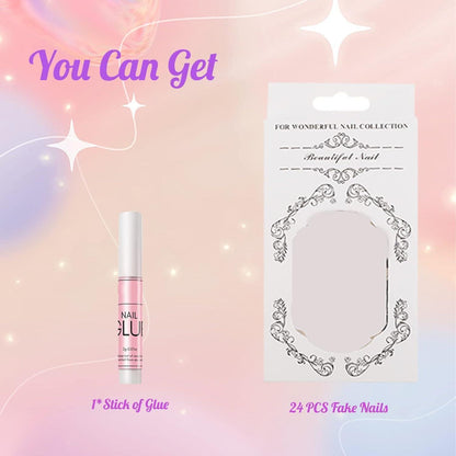 Kurze Square Rosen Nude Pink Press on Nails mit Kleber