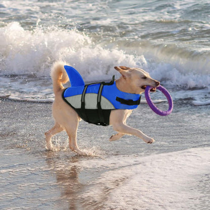 Schwimmweste Hund Sicherheitsweste Rettungsweste Hai Ripstop ALADLJ001 BlueN M