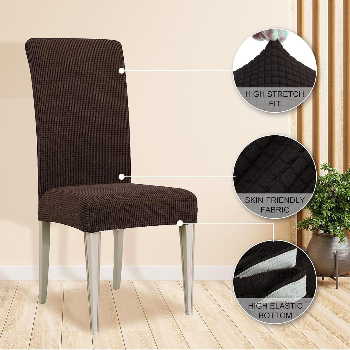 Stretch Stuhlhussen Set 2er – Elastisch & Waschbar