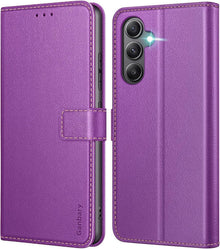 Premium Leder Handyhülle für Samsung Galaxy A34 5G – Violett
