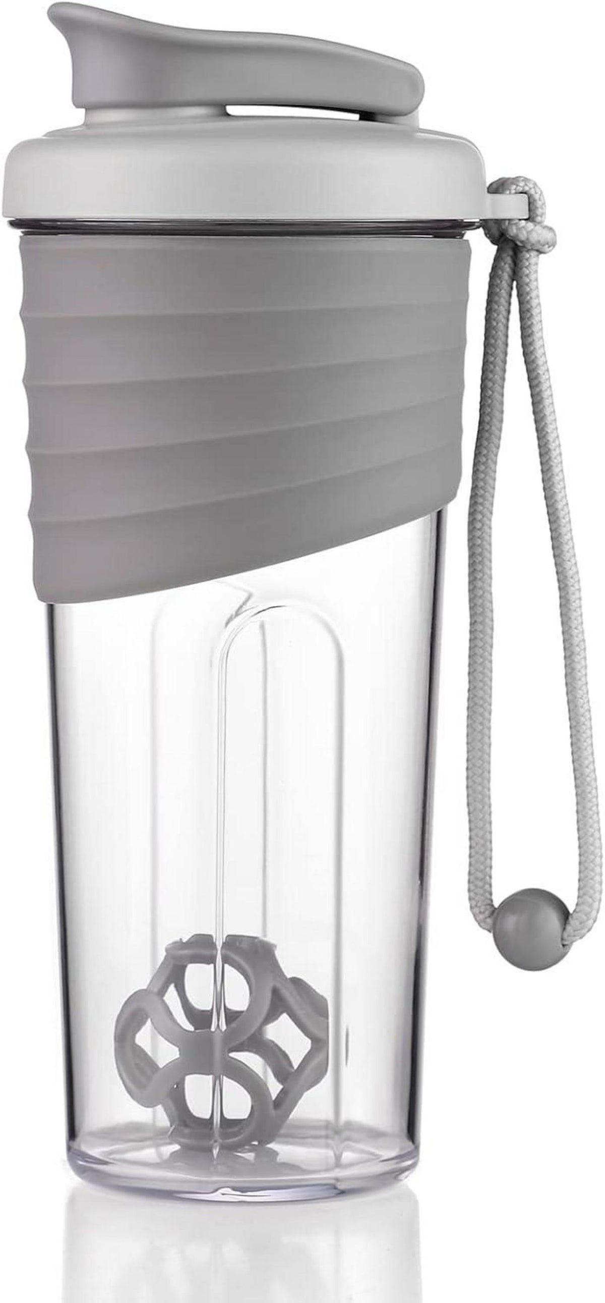 Protein Shaker auslaufsicher effektive Proteinmischung 700ml Grau