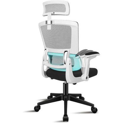 ALFORDSON Bürostuhl Ergonomisch mit Lordosenstütze Weiß 180