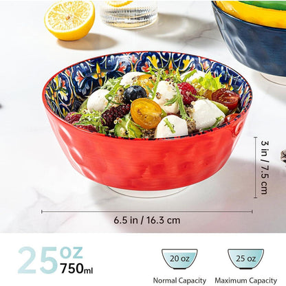 Bohemian Dessertschalen 750ml, 6er Set, Keramik