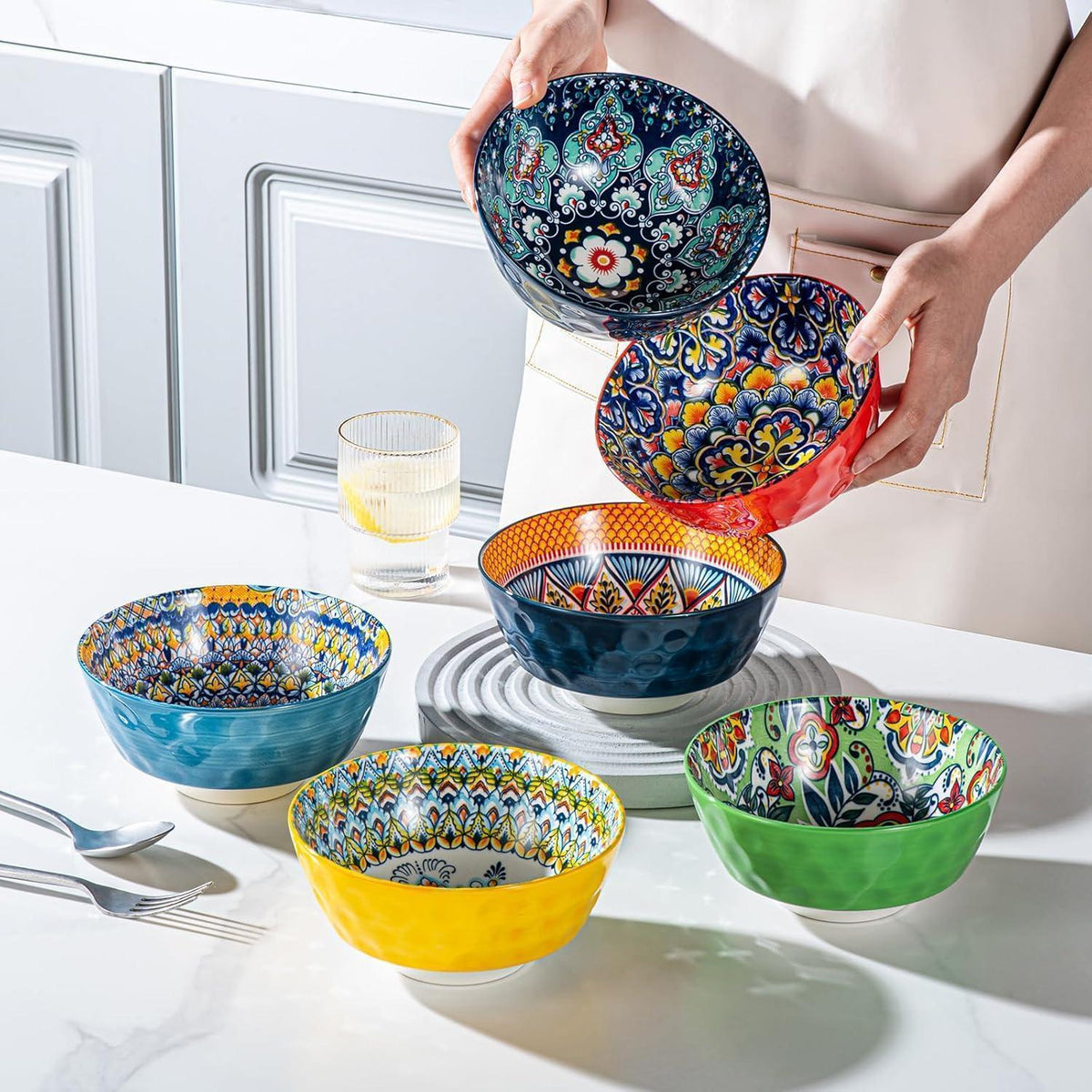 Bohemian Dessertschalen 750ml, 6er Set, Keramik