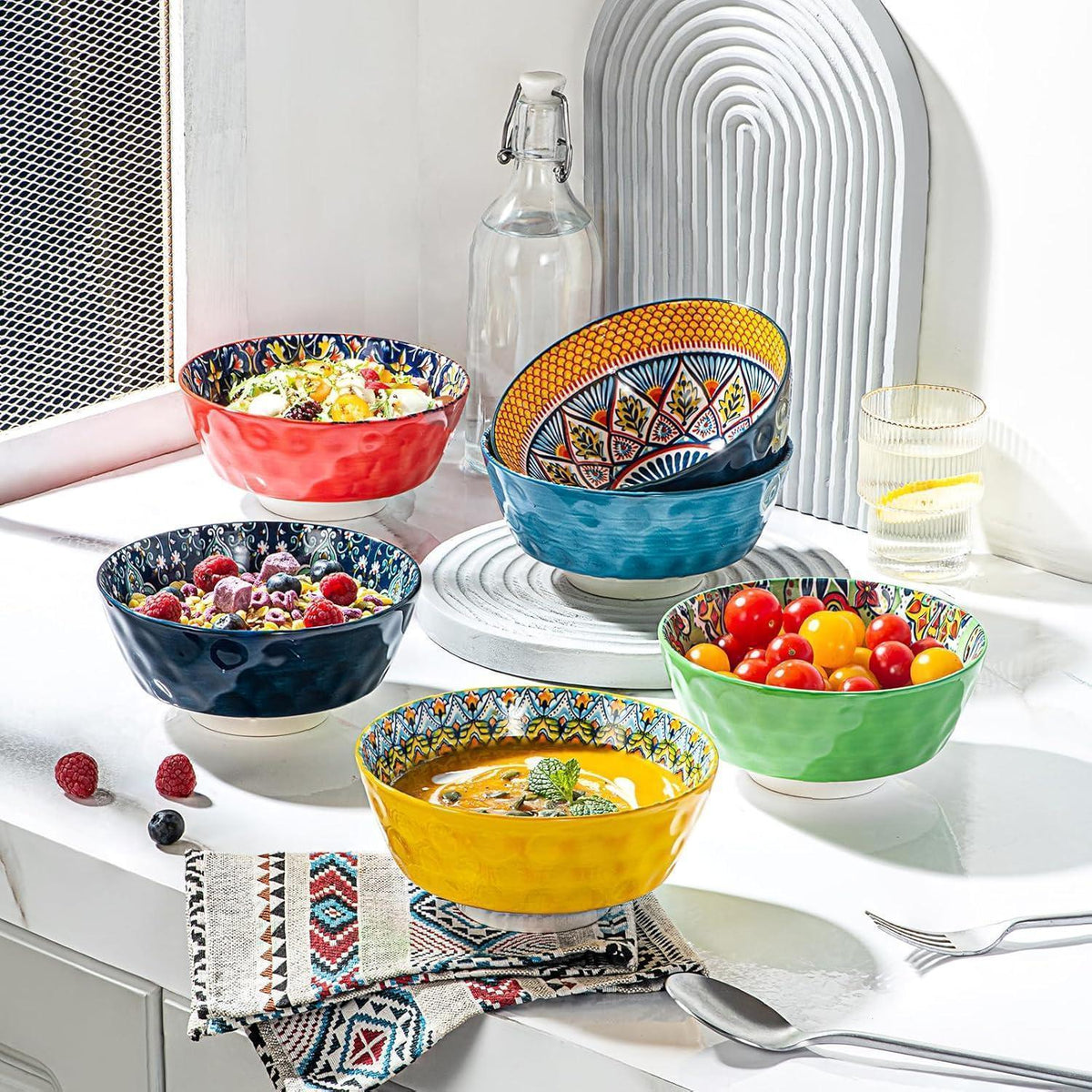 Bohemian Dessertschalen 750ml, 6er Set, Keramik