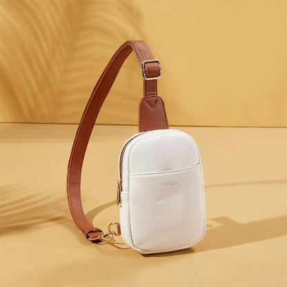 Telena Klein Umhängetasche Damen Mini Crossbody Bag Beige Braun