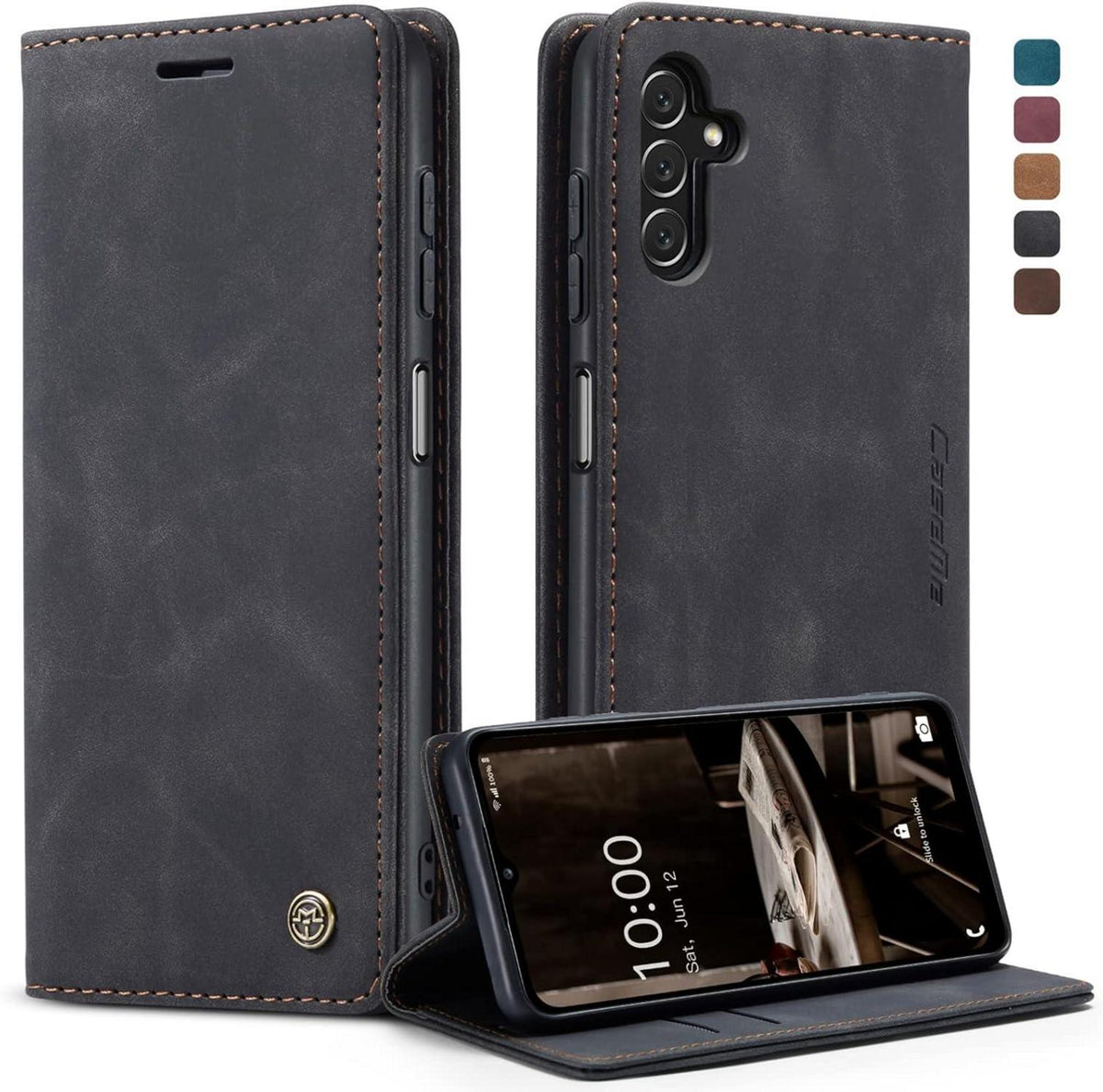 Hülle Samsung Galaxy A14 5G Premium Leder magnetisch Standfunktion