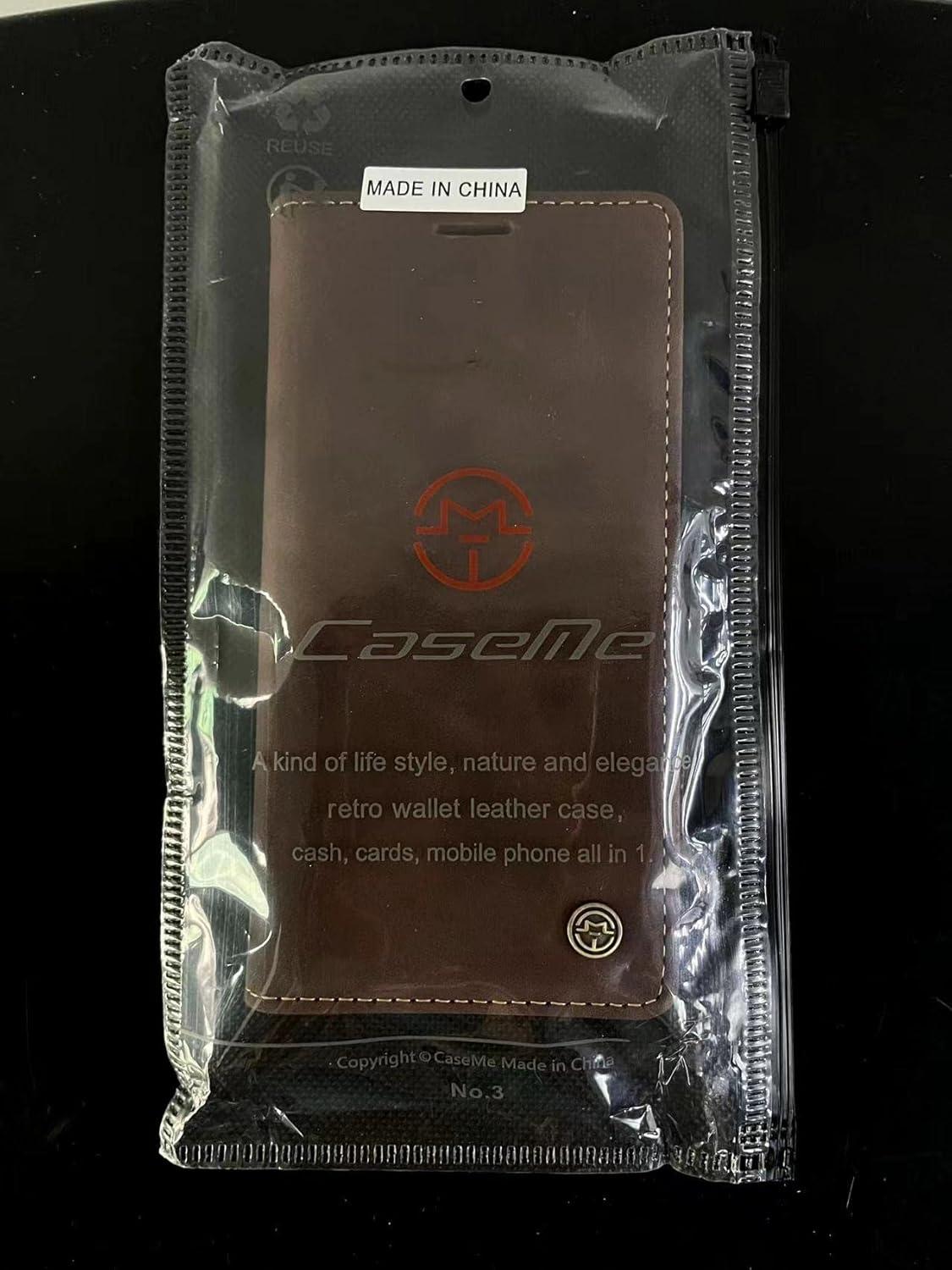 Samsung Galaxy A14 5G Handyhülle - Premium Leder Klapphülle Kaffee