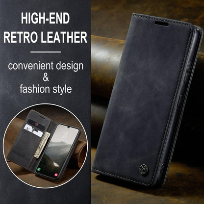 Samsung Galaxy A34 5G Handyhülle Premium Leder Klapp Case Flip Tasche Magnet