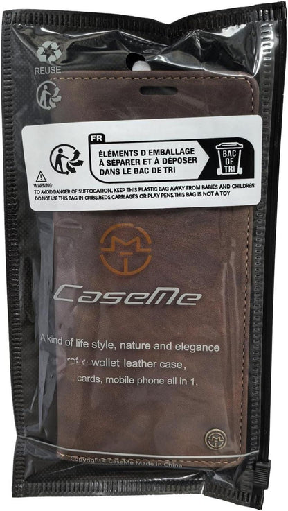 Samsung Galaxy A34 5G Handyhülle Premium Lederhülle Klappbar Standfunktion Magnet Wallet Kartenfach - Kaffee