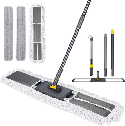 HEVOL Bodenwischer 90cm Breit mit Drehkopf und 3 Mopps