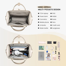 Rucksack Damen 17 Zoll Laptop USB Ladeanschluss Wasserdicht