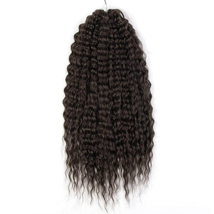 22 Zoll Häkelhaare dunkelbraun für Locs & Bohemian Waves