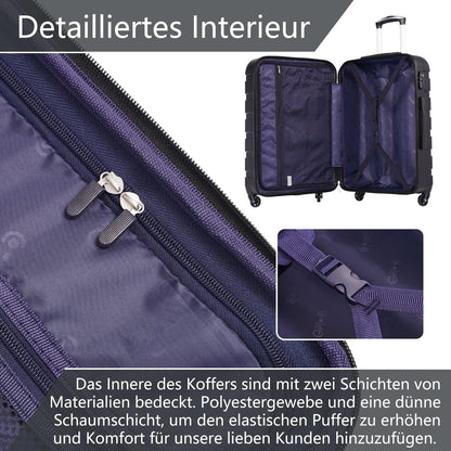 Premium Hartschalenkoffer Trolley Rollkoffer Reisekoffer Set