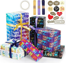 Geschenkpapier Geburtstag Happy Birthday Set 6 Blätter 50x70 cm