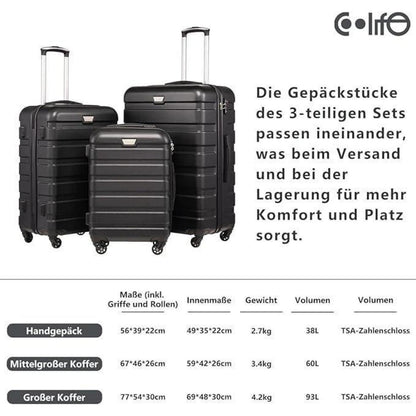 Großer Reisekoffer Apfelgrün mit TSA-Schloss & 4 Rollen