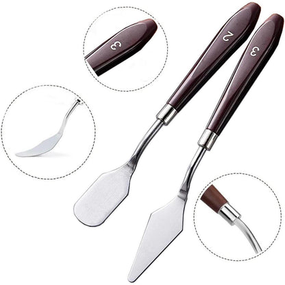5er Set Malmesser für Acrylfarben – Künstlerqualität