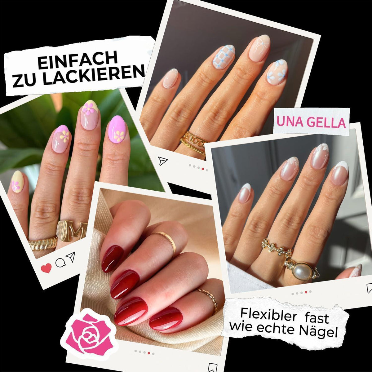 Kurze Mandel Nagelspitzen 216 Stück – Voll Deckend & DIY-Ready