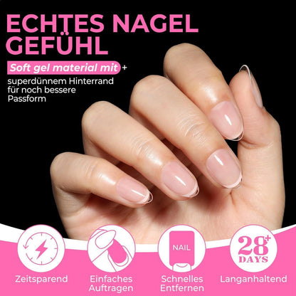 Kurze Mandel Nagelspitzen 216 Stück – Voll Deckend & DIY-Ready