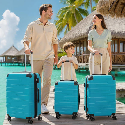 Erweiterbarer Reisekoffer mit TSA-Schloss – Grau Lila