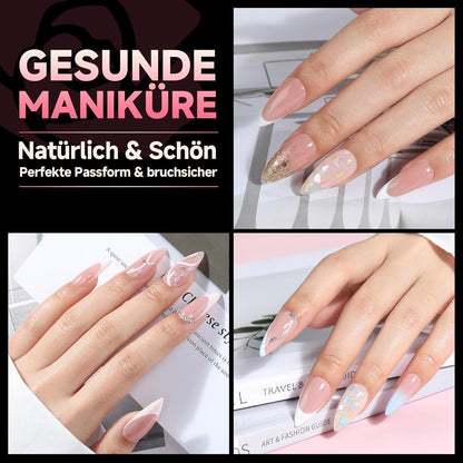Stiletto Nagelspitzen Medium – 216 Stück für Nagelverlängerung