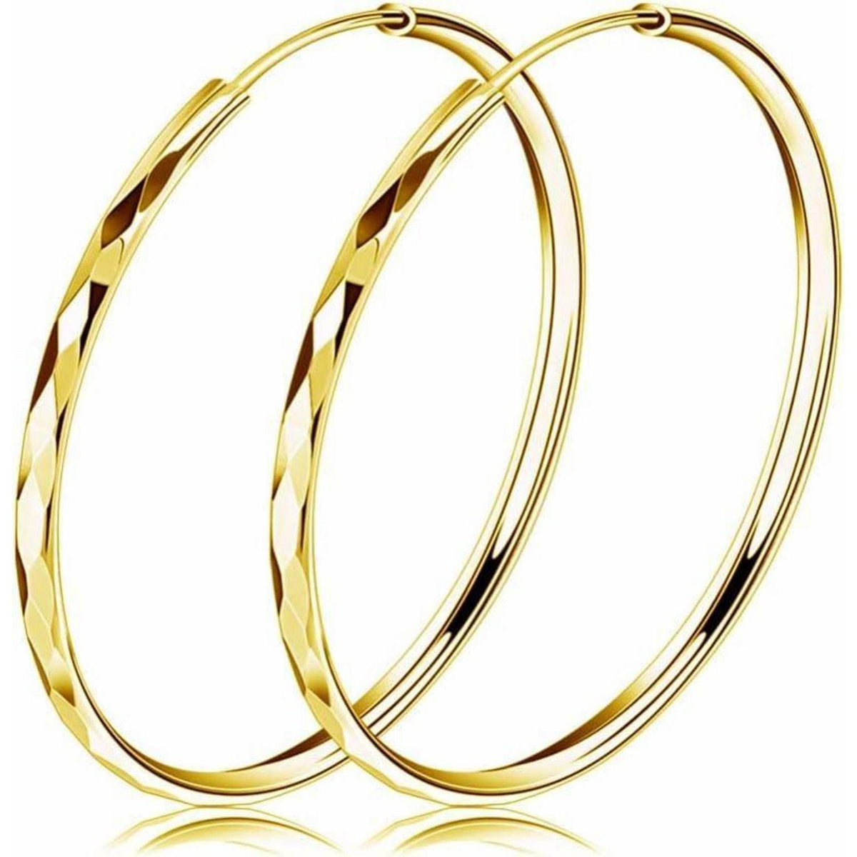Große Silber Creolen 925 - Hoop Ring Ohrringe Damen