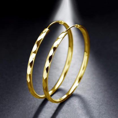 Große Silber Creolen 925 - Hoop Ring Ohrringe Damen