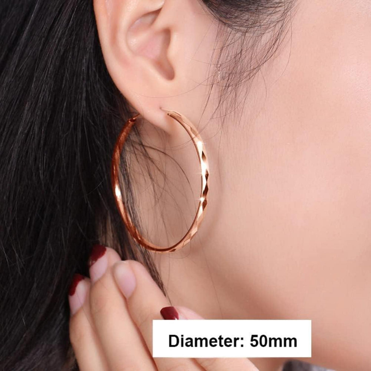 Große Silber Creolen 925 - Hoop Ring Ohrringe Damen