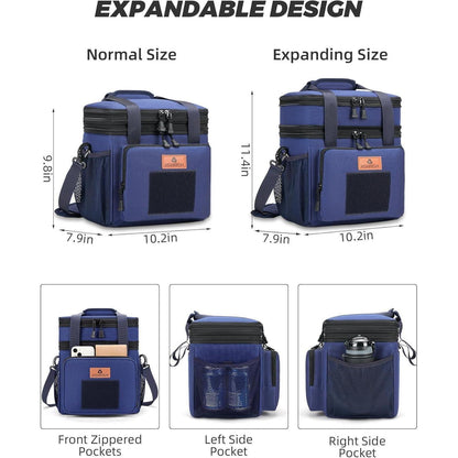 Taktische Lunchtasche Blau, 15L, Isolierkühltasche für Arbeit & Outdoor