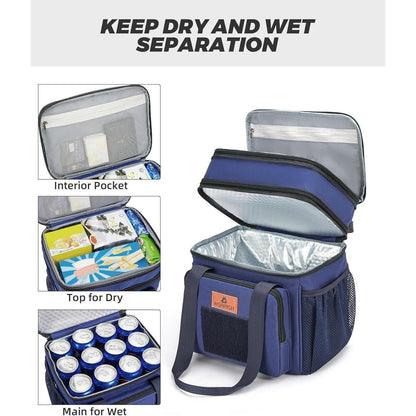 Taktische Lunchtasche Blau, 15L, Isolierkühltasche für Arbeit & Outdoor