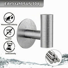 Handtuchhaken selbstklebend Edelstahl gebürstet Silber