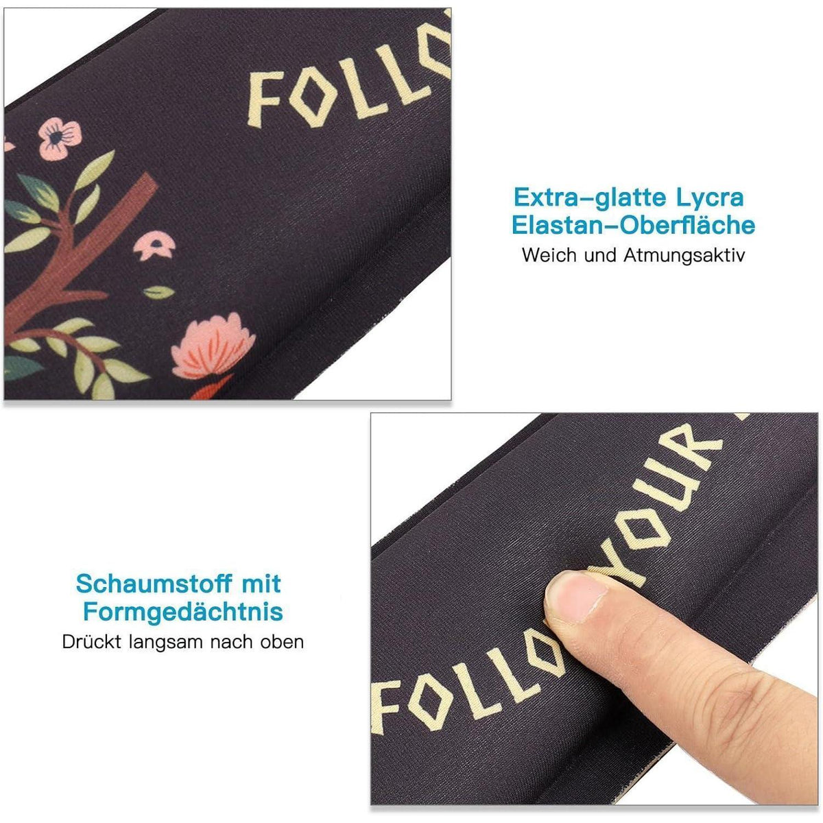 Ergonomisches Mauspad mit Handauflage, Eukalyptus Grün