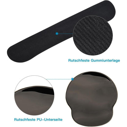 Ergonomisches Mauspad mit Handauflage, Eukalyptus Grün